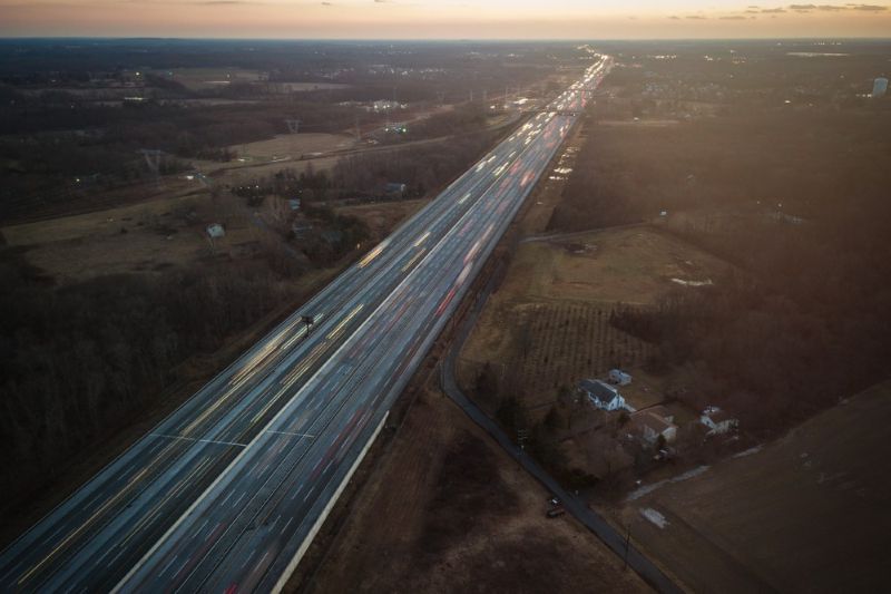 aerial view of a New Jersey highway